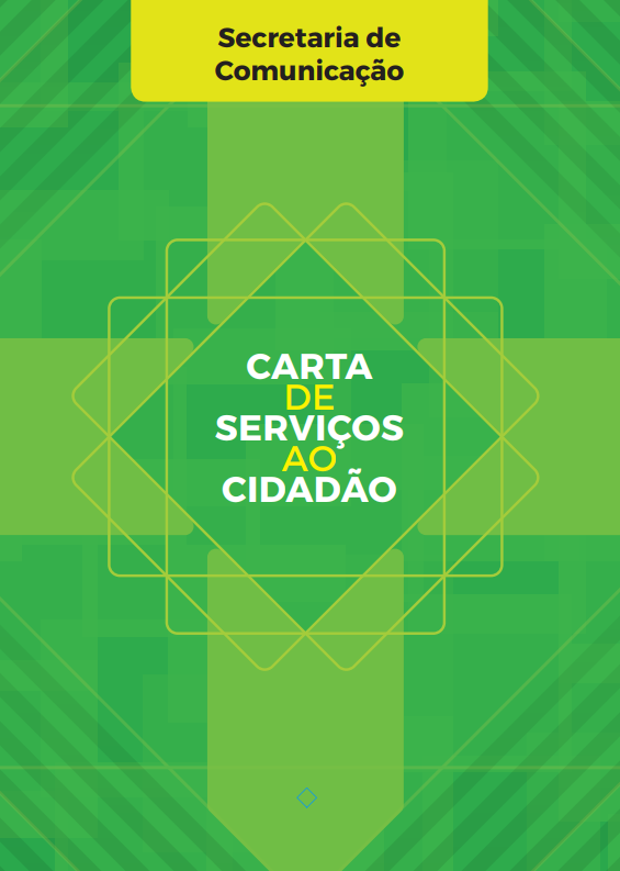 Capa da carta de serviços da Secretaria de comunicação ao cidadão